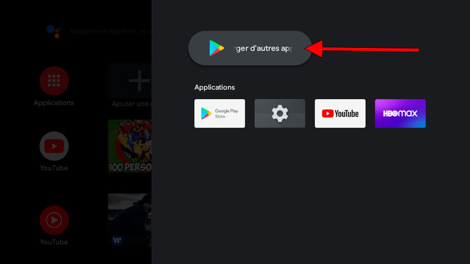 Télécharger des applications Android TV