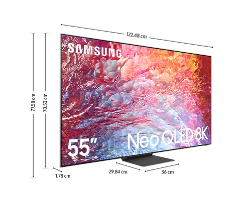 Samsung Series 7 QN55QN700BFXZX TV 139,7 cm (55") 8K Ultra HD Smart TV Wifi Acier inoxydable 2